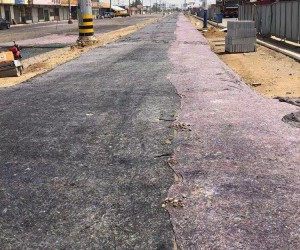 毛毡公路施工图片